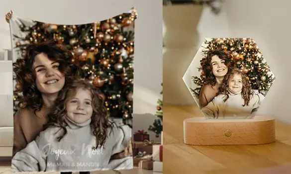 15% de réduction sur tous les cadeaux de Noël personnalisés via ce code promo CadeauxFolies