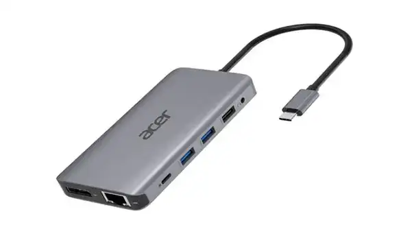 Soldes d'été: réduc de 30CHF sur l'adaptateur Multiport USB Type-C l'Acer , Hub 12 en 1 en argent chez Acer