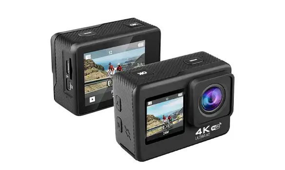 Déduisez 24.62% sur la caméra d'action Ausek 4K 60fps avec double écran grâce à ce code promo Banggood