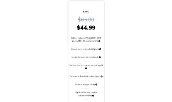Passez à l'action ! Promotion de 30.78% sur le forfait basic chez Free Logo Design