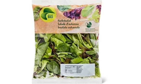 Le sachet de salade bio d'automne 120g à 2,80 CHF chez Migros