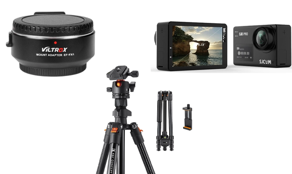 Vente flash: rabais jusqu'à 43% sur un choix de caméras et d'accessoires photo chez Tomtop